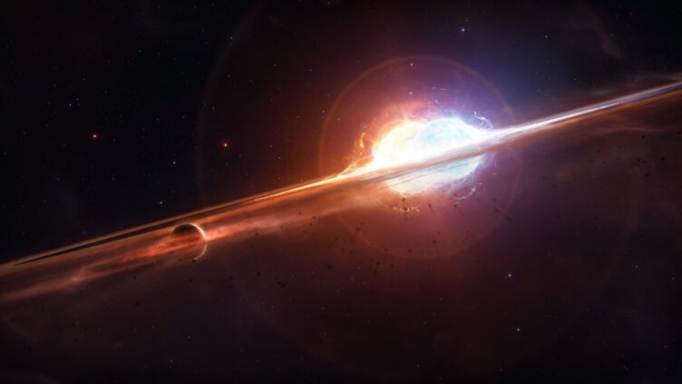 Noticia IA | Exoplaneta em órbita de estrela gigante vermelha escapou à destruição