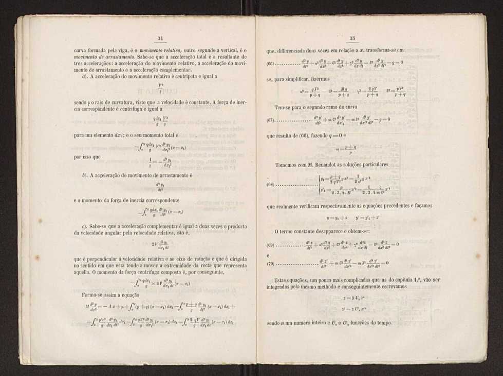 Influencia das cargas em movimento sobre as vigas rectas 21