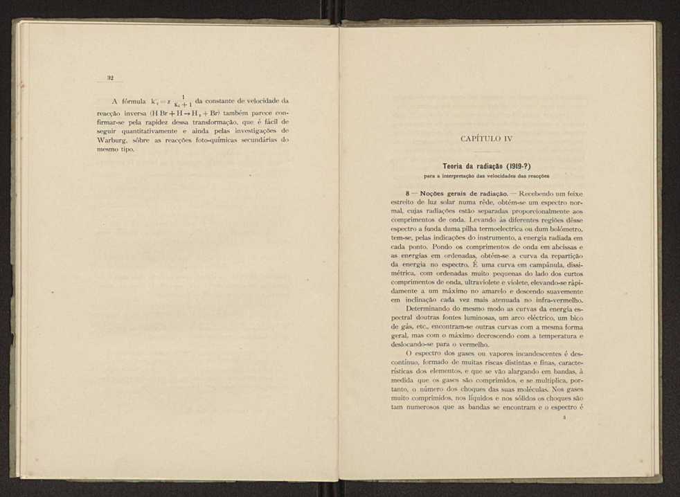 As constantes de velocidade das reaces 22