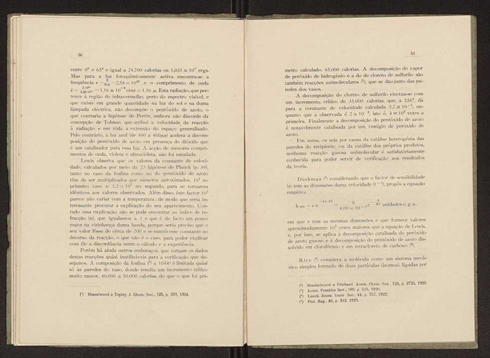 As constantes de velocidade das reaces 31