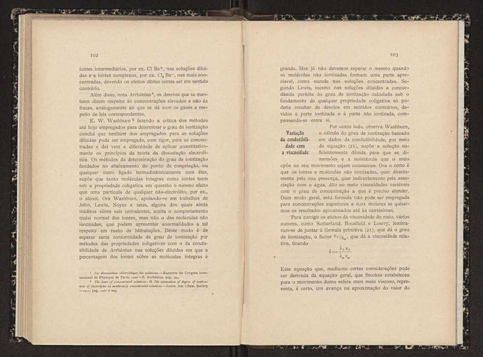 Liberdade e motilidade dos iontes:condutibilidade dos electrlitos 53