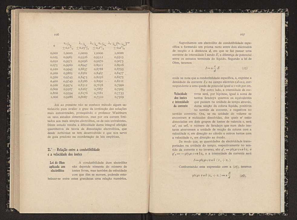 Liberdade e motilidade dos iontes:condutibilidade dos electrlitos 55