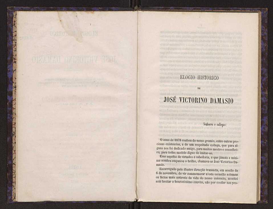 Elogio historico de Jos Victorino Damasio:discurso lido perante a associao dos engenheiros civis portugueses por occasio da inaugurao do retrato do illustre general na sala das suas sesses em 30 de dezembro de 1876 3