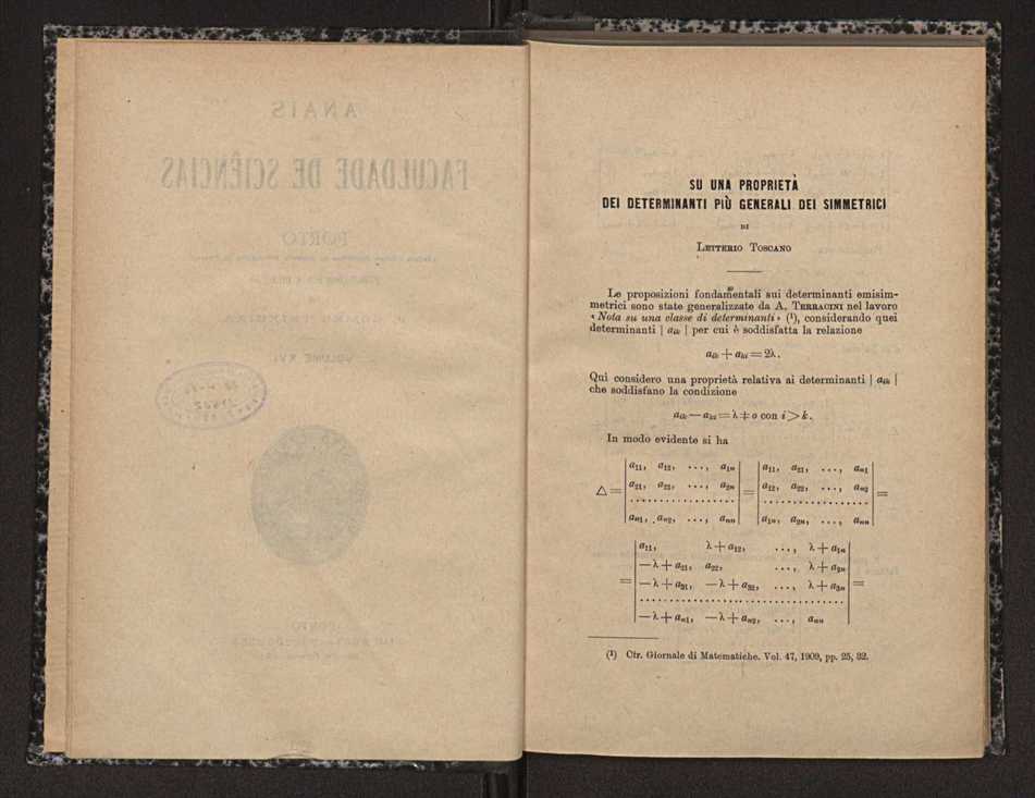 Anais da Faculdade de Sci�ncias do Porto (antigos Annaes Scientificos da Academia Polytecnica do Porto). Vol. 16 4
