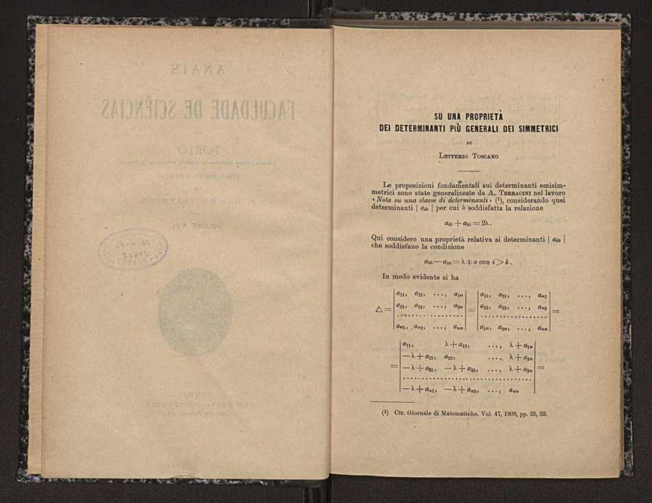 Anais da Faculdade de Scincias do Porto (antigos Annaes Scientificos da Academia Polytecnica do Porto). Vol. 16 4