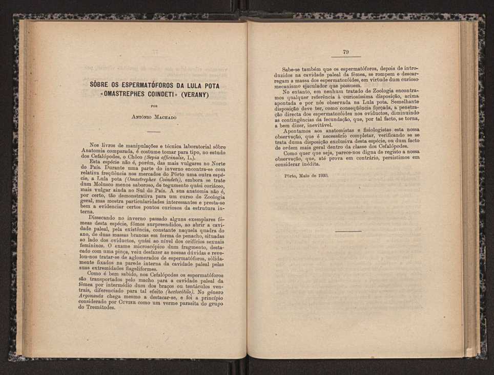Anais da Faculdade de Scincias do Porto (antigos Annaes Scientificos da Academia Polytecnica do Porto). Vol. 16 41