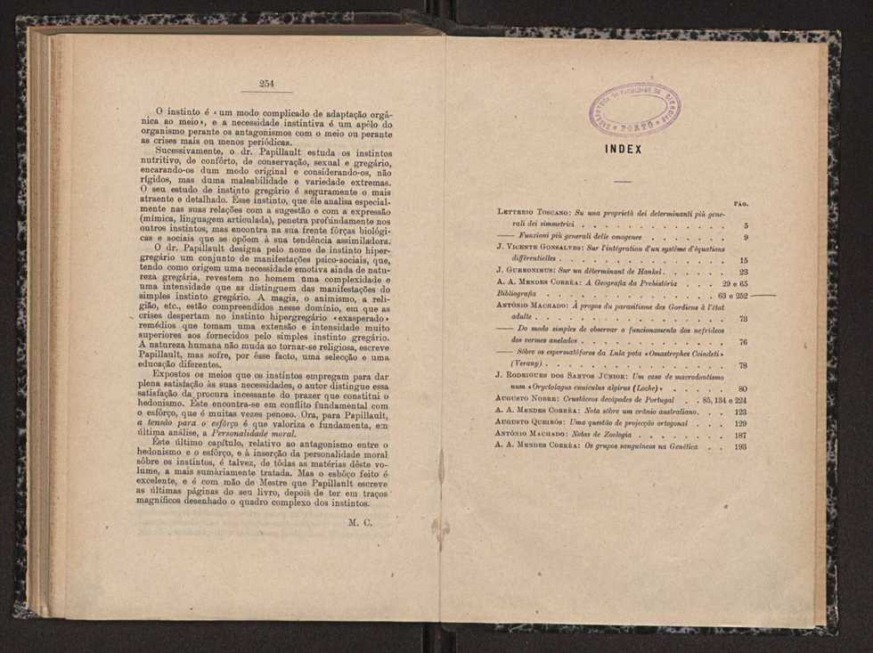 Anais da Faculdade de Sci�ncias do Porto (antigos Annaes Scientificos da Academia Polytecnica do Porto). Vol. 16 129