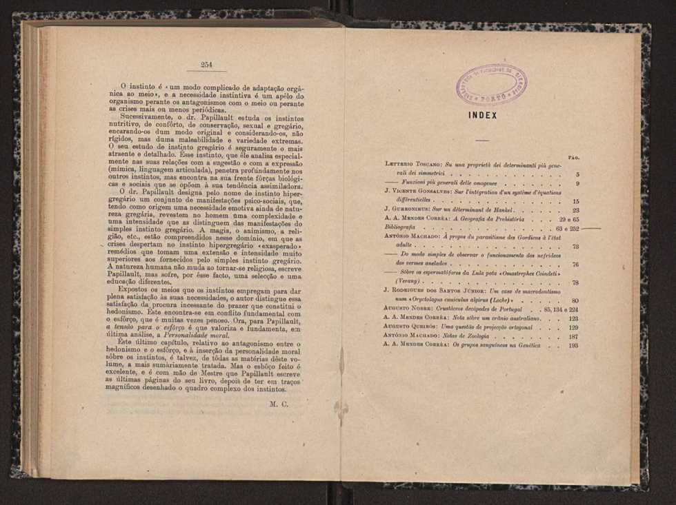 Anais da Faculdade de Scincias do Porto (antigos Annaes Scientificos da Academia Polytecnica do Porto). Vol. 16 129