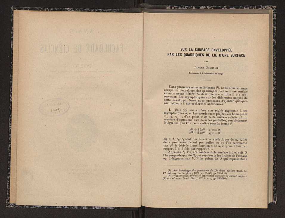 Anais da Faculdade de Scincias do Porto (antigos Annaes Scientificos da Academia Polytecnica do Porto). Vol. 17 4