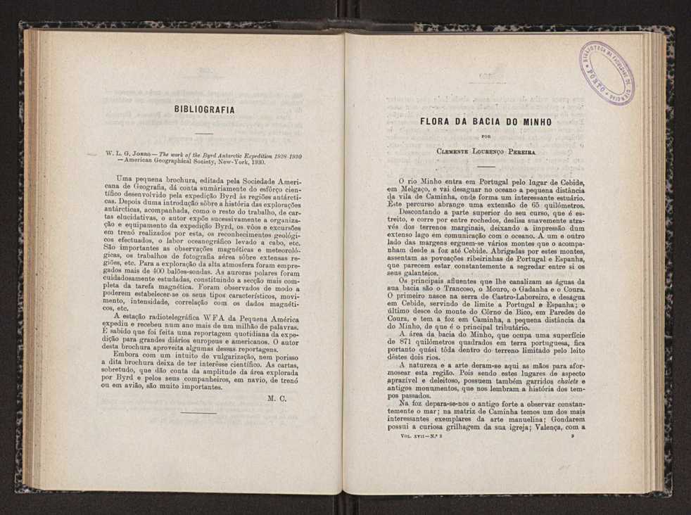 Anais da Faculdade de Scincias do Porto (antigos Annaes Scientificos da Academia Polytecnica do Porto). Vol. 17 69