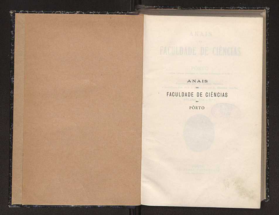 Anais da Faculdade de Scincias do Porto (antigos Annaes Scientificos da Academia Polytecnica do Porto). Vol. 19 3