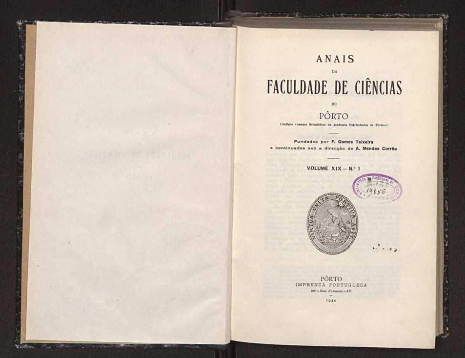 Anais da Faculdade de Scincias do Porto (antigos Annaes Scientificos da Academia Polytecnica do Porto). Vol. 19 4