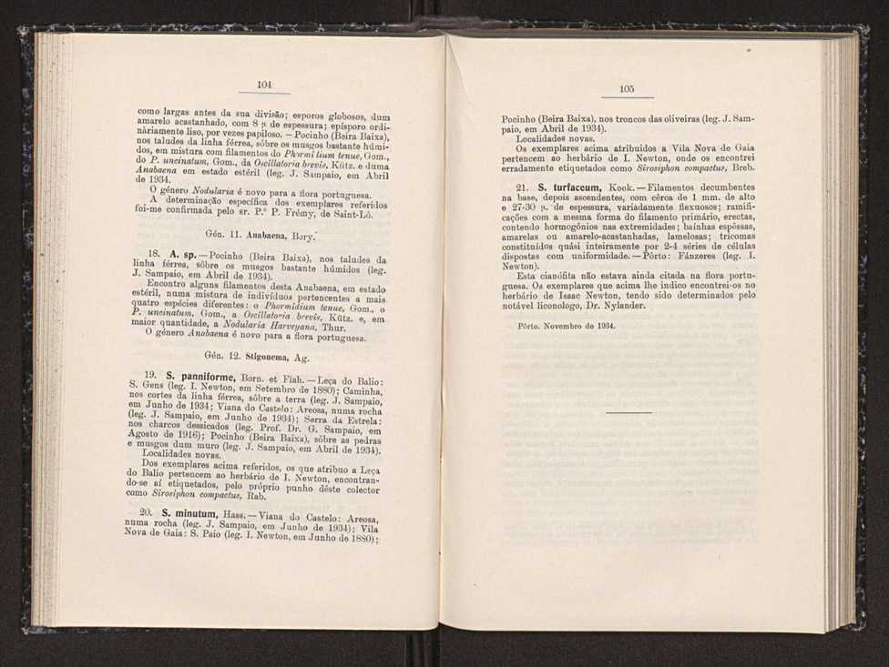 Anais da Faculdade de Scincias do Porto (antigos Annaes Scientificos da Academia Polytecnica do Porto). Vol. 19 55