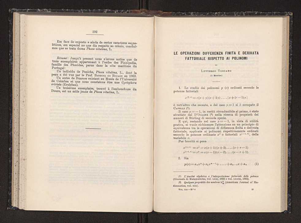 Anais da Faculdade de Scincias do Porto (antigos Annaes Scientificos da Academia Polytecnica do Porto). Vol. 21 98