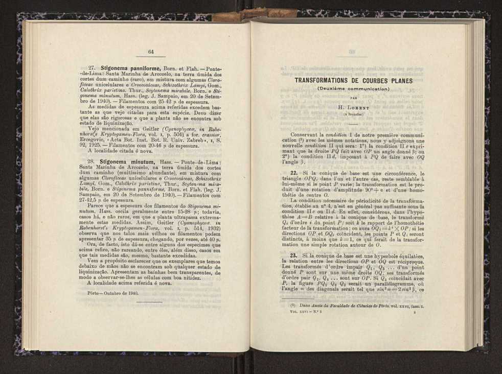 Anais da Faculdade de Scincias do Porto (antigos Annaes Scientificos da Academia Polytecnica do Porto). Vol. 26 34