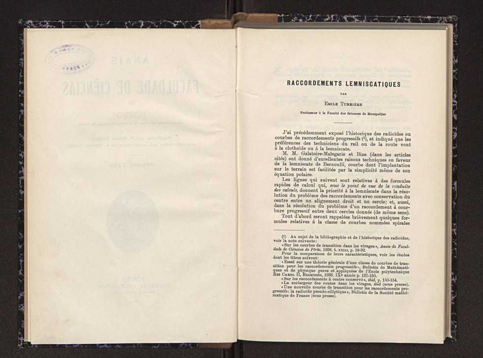 Anais da Faculdade de Scincias do Porto (antigos Annaes Scientificos da Academia Polytecnica do Porto). Vol. 27 4