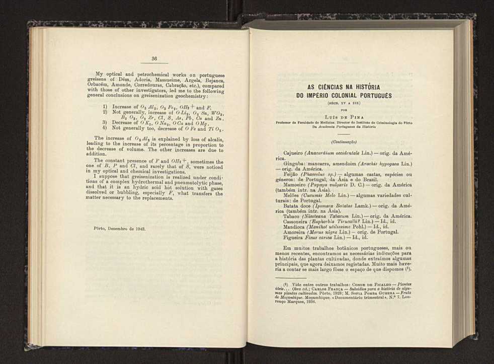 Anais da Faculdade de Scincias do Porto (antigos Annaes Scientificos da Academia Polytecnica do Porto). Vol. 29 22