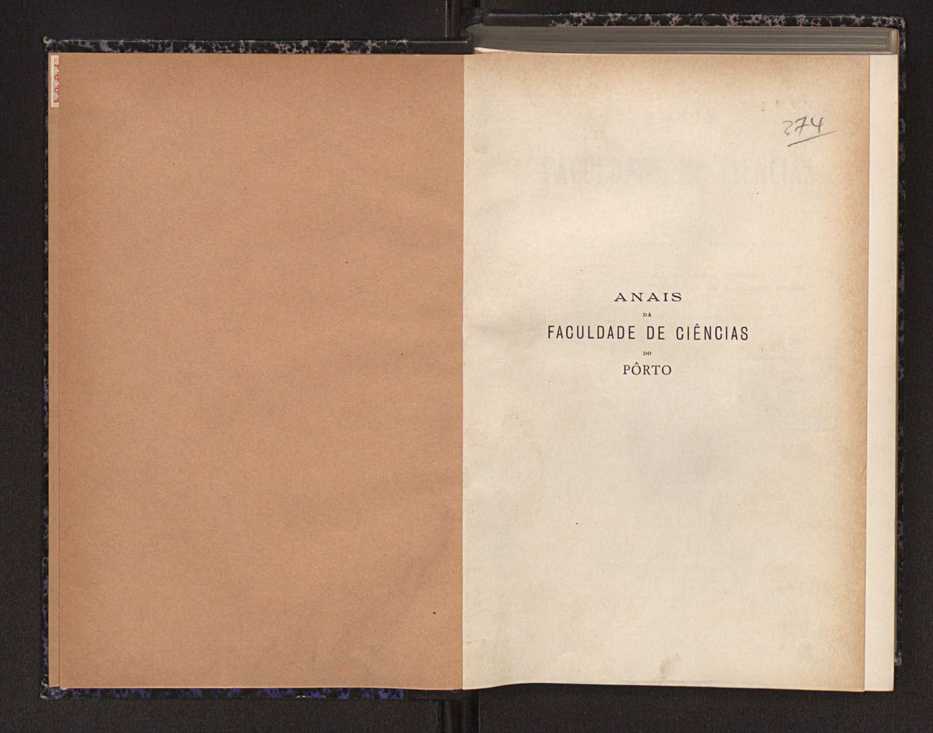 Anais da Faculdade de Scincias do Porto (antigos Annaes Scientificos da Academia Polytecnica do Porto). Vol. 30 3