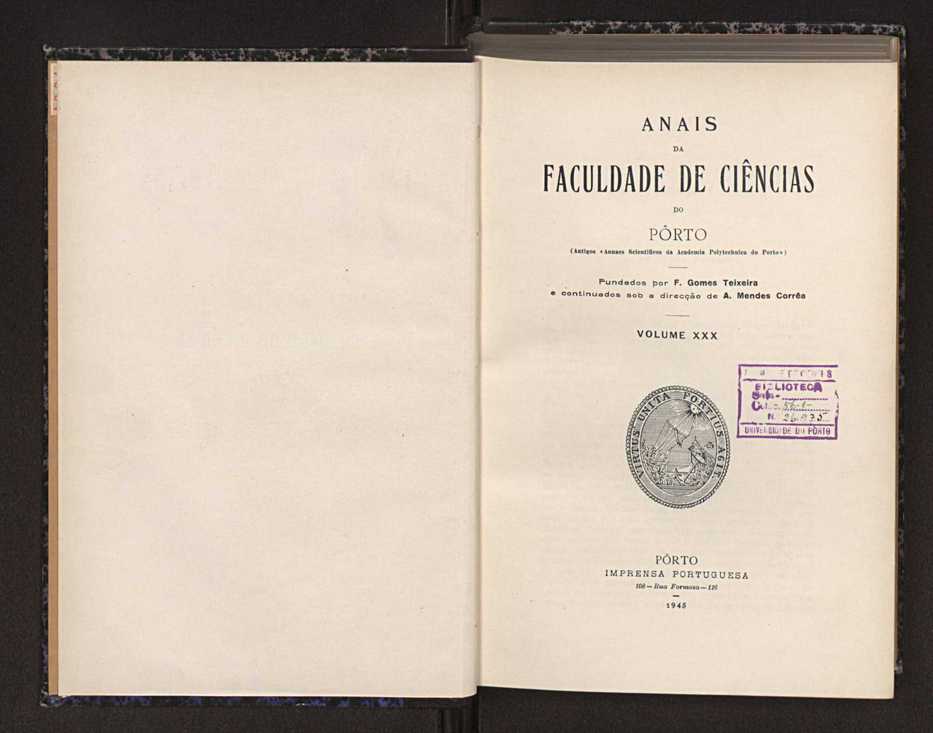 Anais da Faculdade de Scincias do Porto (antigos Annaes Scientificos da Academia Polytecnica do Porto). Vol. 30 4