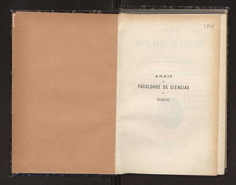 Anais da Faculdade de Sci�ncias do Porto (antigos Annaes Scientificos da Academia Polytecnica do Porto). Vol. 31 3