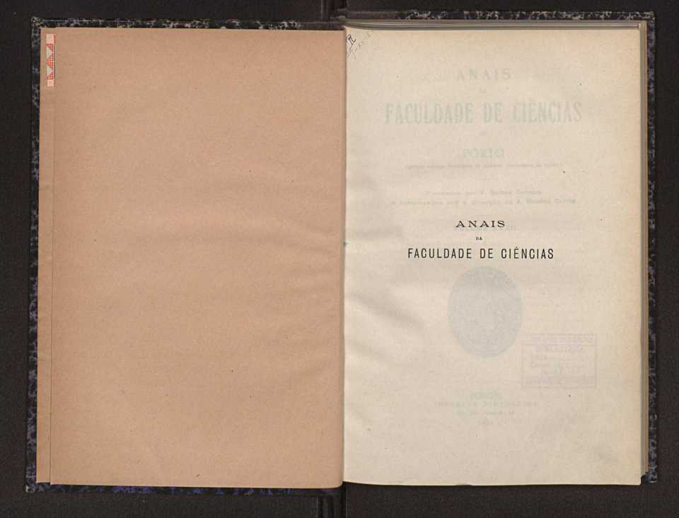 Anais da Faculdade de Scincias do Porto (antigos Annaes Scientificos da Academia Polytecnica do Porto). Vol. 32 3