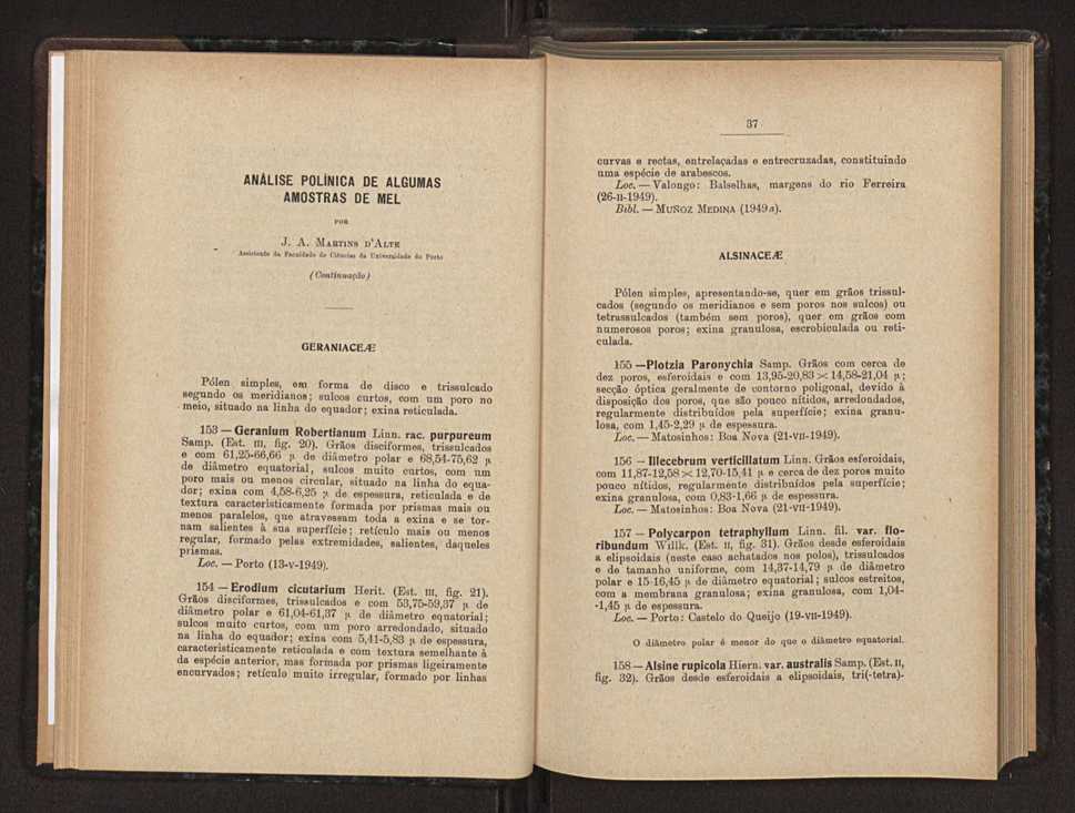 Anais da Faculdade de Scincias do Porto (antigos Annaes Scientificos da Academia Polytecnica do Porto). Vol. 36 20