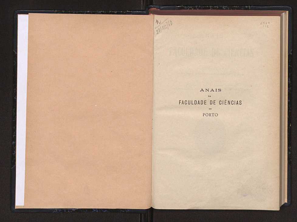 Anais da Faculdade de Scincias do Porto (antigos Annaes Scientificos da Academia Polytecnica do Porto). Vol. 38 3