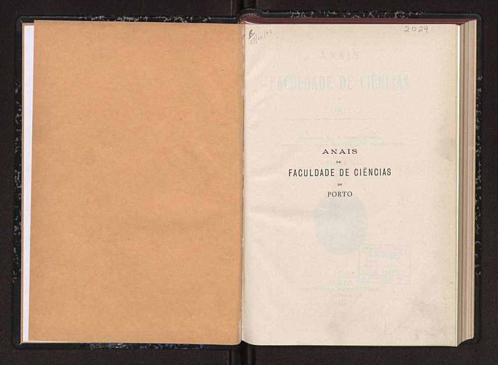 Anais da Faculdade de Scincias do Porto (antigos Annaes Scientificos da Academia Polytecnica do Porto). Vol. 40 3
