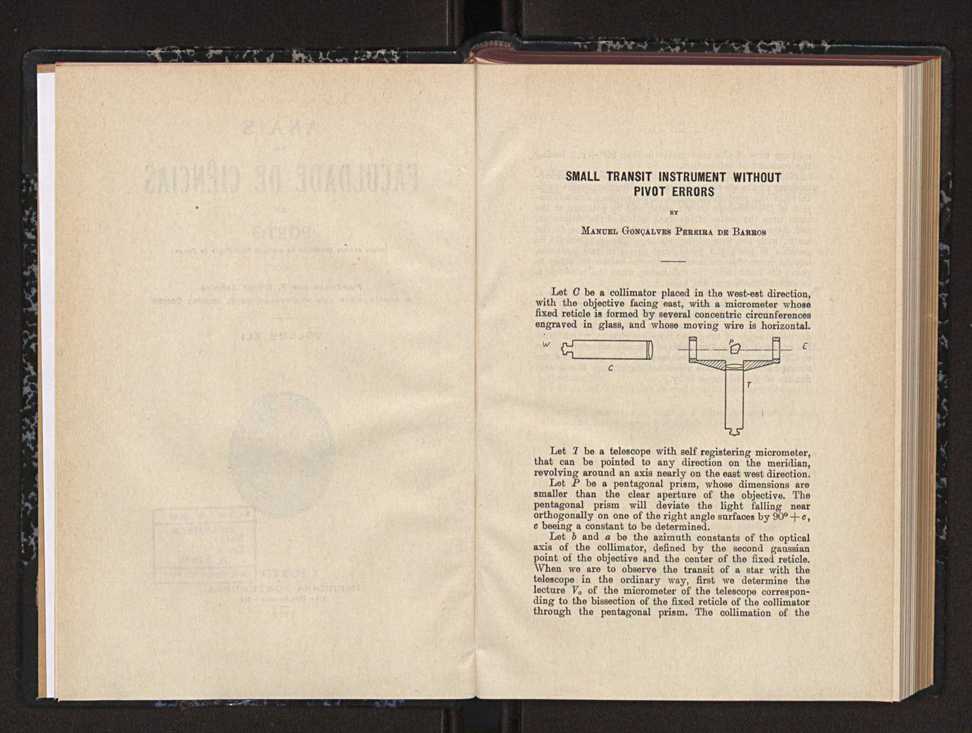 Anais da Faculdade de Scincias do Porto (antigos Annaes Scientificos da Academia Polytecnica do Porto). Vol. 41 5