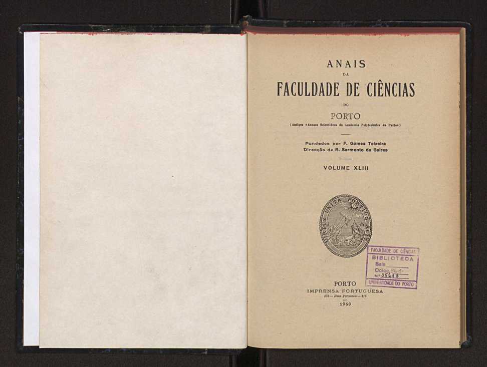 Anais da Faculdade de Scincias do Porto (antigos Annaes Scientificos da Academia Polytecnica do Porto). Vol. 43 3