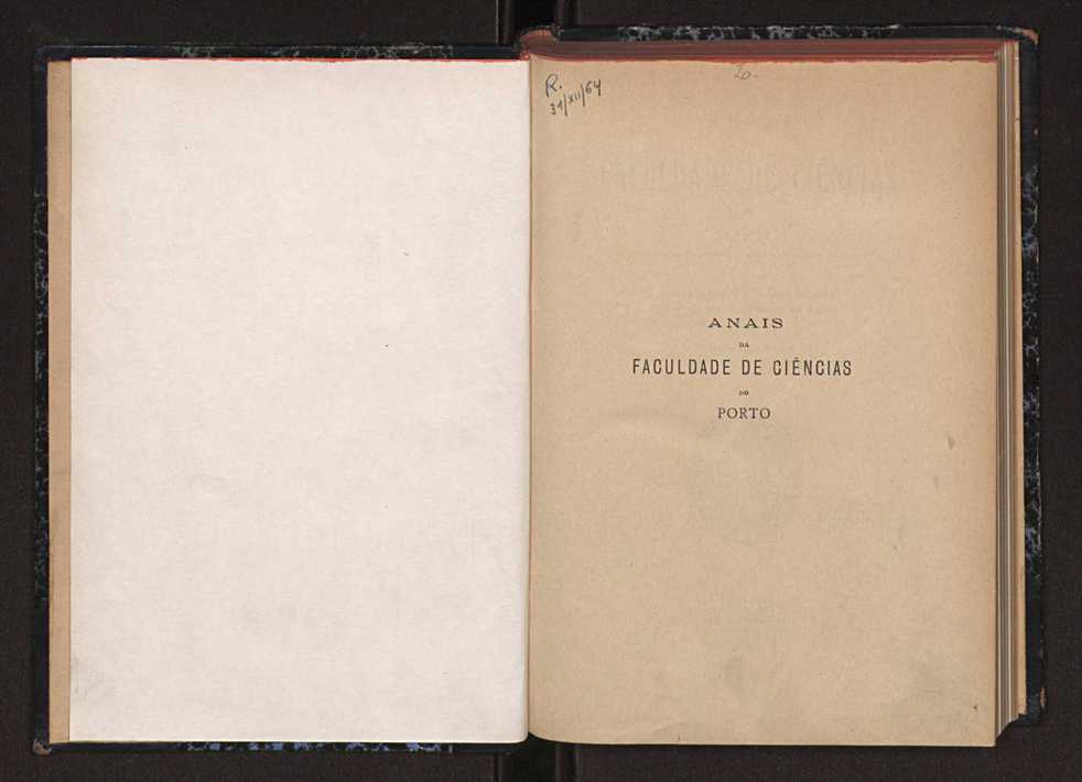 Anais da Faculdade de Scincias do Porto (antigos Annaes Scientificos da Academia Polytecnica do Porto). Vol. 44 3