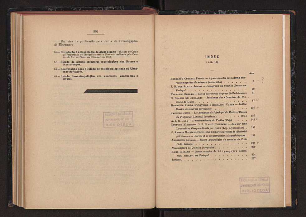 Anais da Faculdade de Scincias do Porto (antigos Annaes Scientificos da Academia Polytecnica do Porto). Vol. 44 173