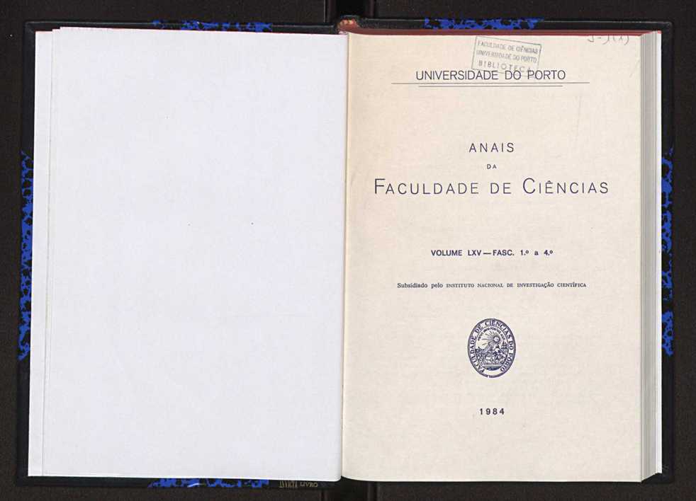 Anais da Faculdade de Cincias. Vol. 65 2