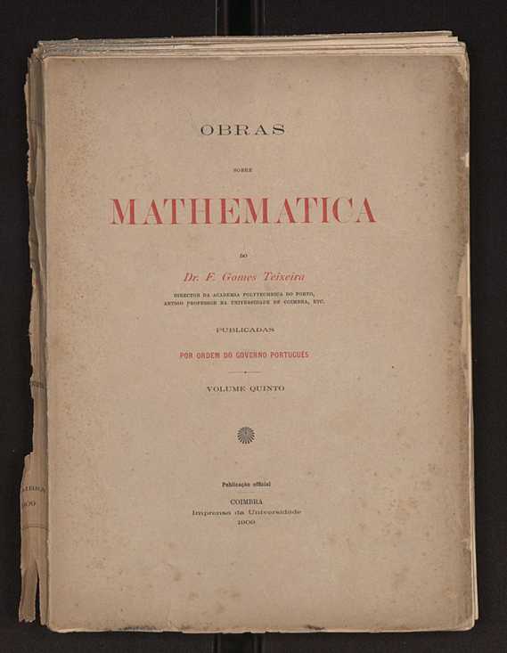 Obras sobre mathematica. Vol. 5 1