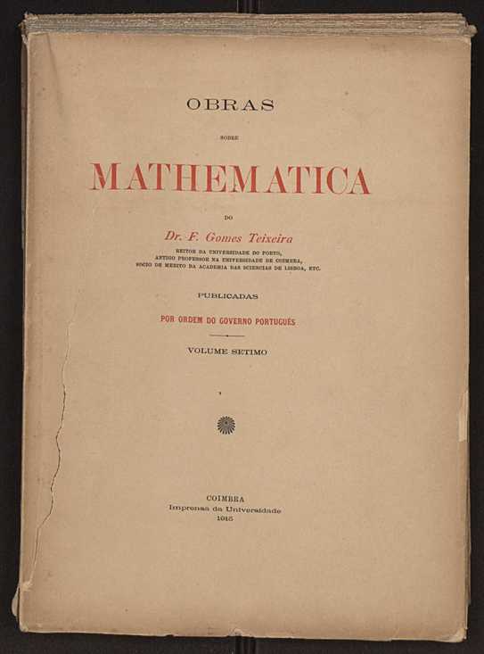 Obras sobre mathematica. Vol. 7 1