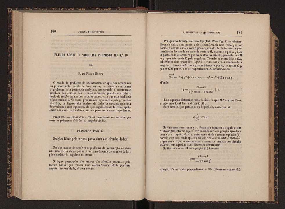 Jornal de sciencias mathematicas e astonomicas. Vol. 1 91