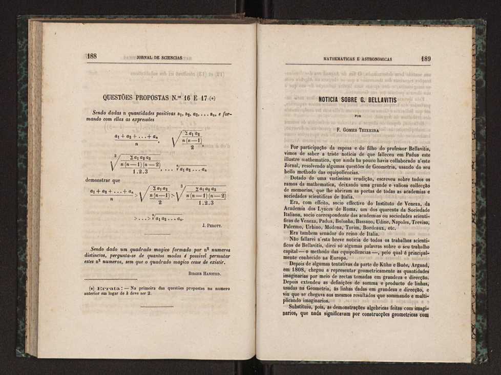 Jornal de sciencias mathematicas e astronomicas. Vol. 2 99