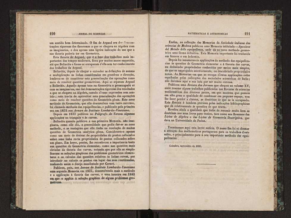 Jornal de sciencias mathematicas e astronomicas. Vol. 2 100