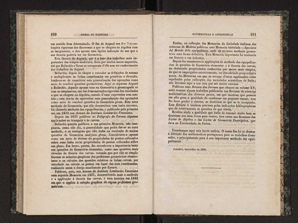Jornal de sciencias mathematicas e astronomicas. Vol. 2 100