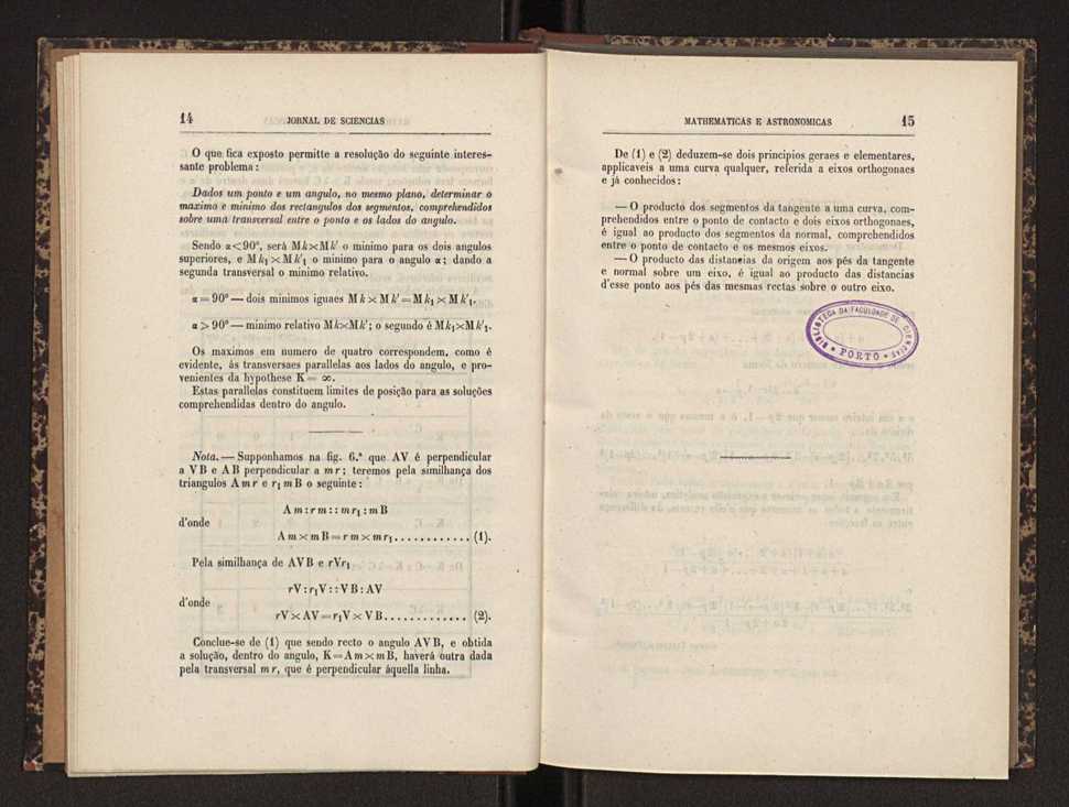 Jornal de sciencias mathematicas e astronomicas. Vol. 3 9
