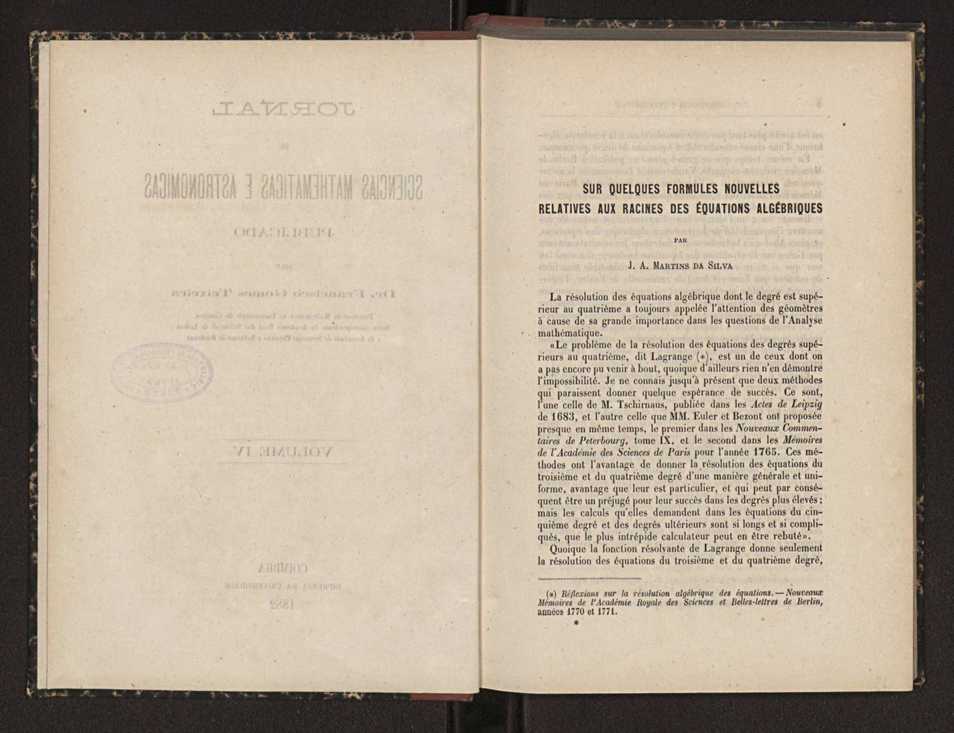 Jornal de sciencias mathematicas e astronomicas. Vol. 4 3