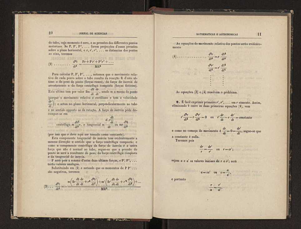 Jornal de sciencias mathematicas e astronomicas. Vol. 5 7