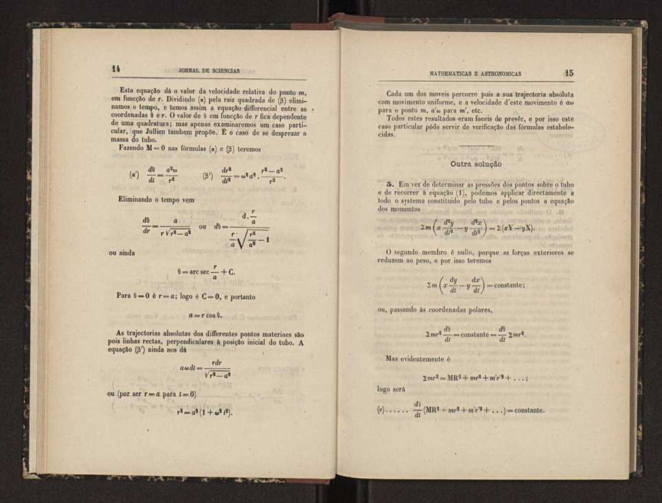 Jornal de sciencias mathematicas e astronomicas. Vol. 5 9