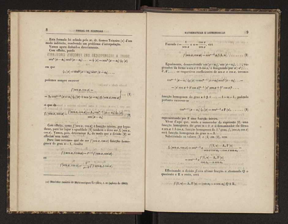 Jornal de sciencias mathematicas e astronomicas. Vol. 7 6