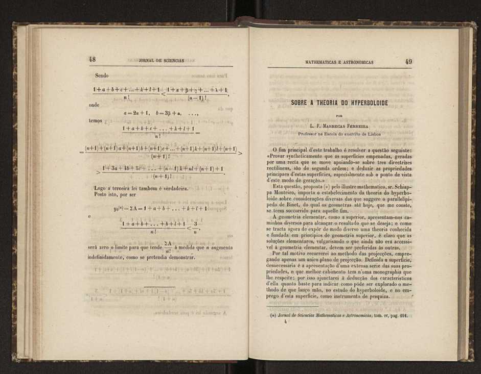 Jornal de sciencias mathematicas e astronomicas. Vol. 7 26