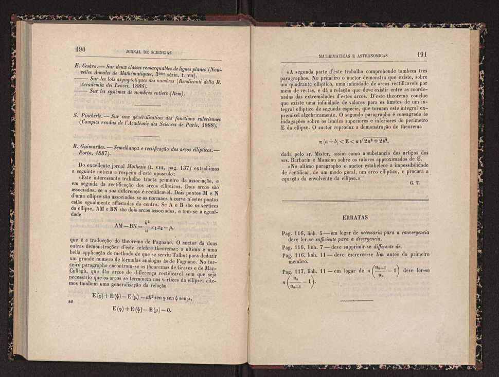 Jornal de sciencias mathematicas e astronomicas. Vol. 8 97