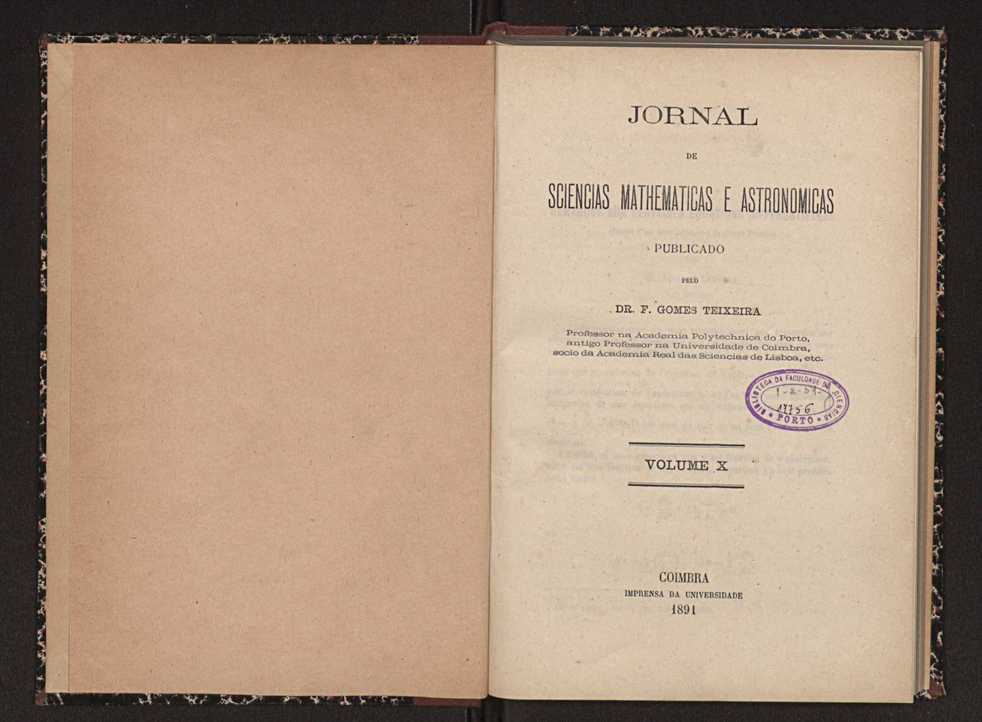 Jornal de sciencias mathematicas e astronomicas. Vol. 10 2