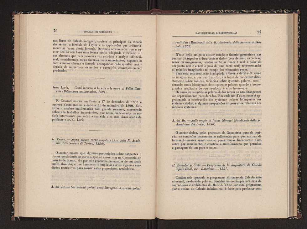 Jornal de sciencias mathematicas e astronomicas. Vol. 10 40