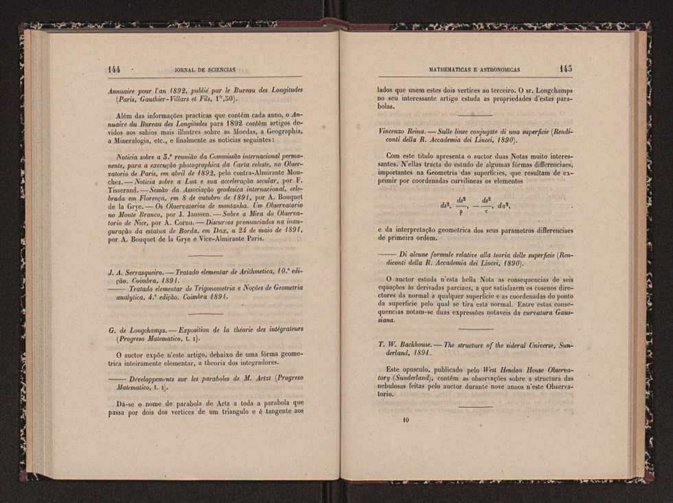 Jornal de sciencias mathematicas e astronomicas. Vol. 10 74