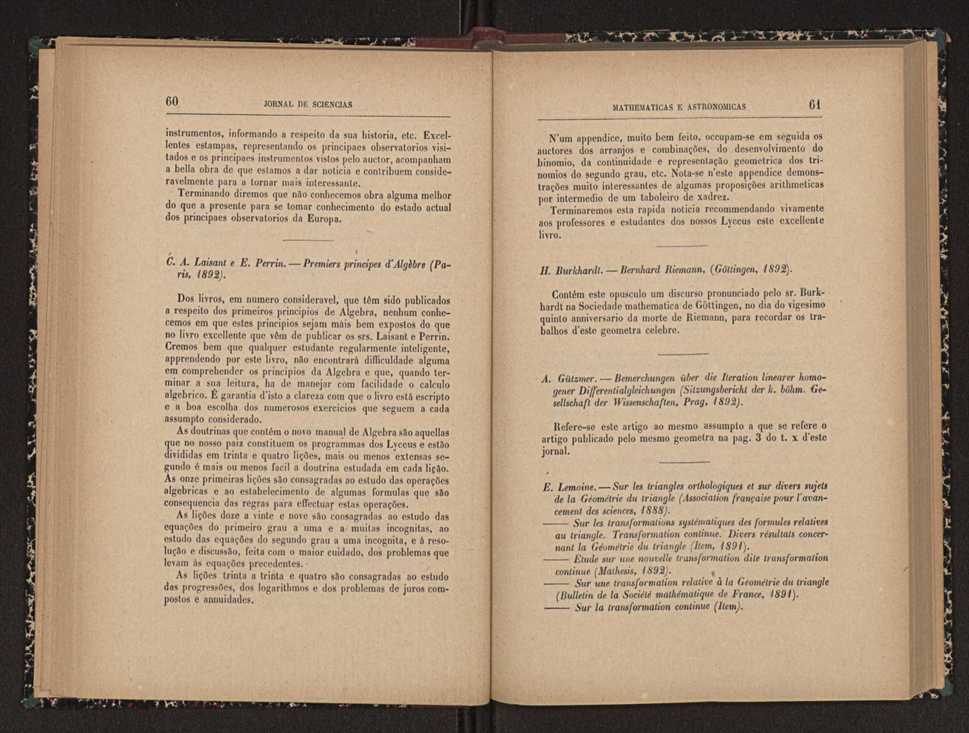 Jornal de sciencias mathematicas e astronomicas. Vol. 11 32